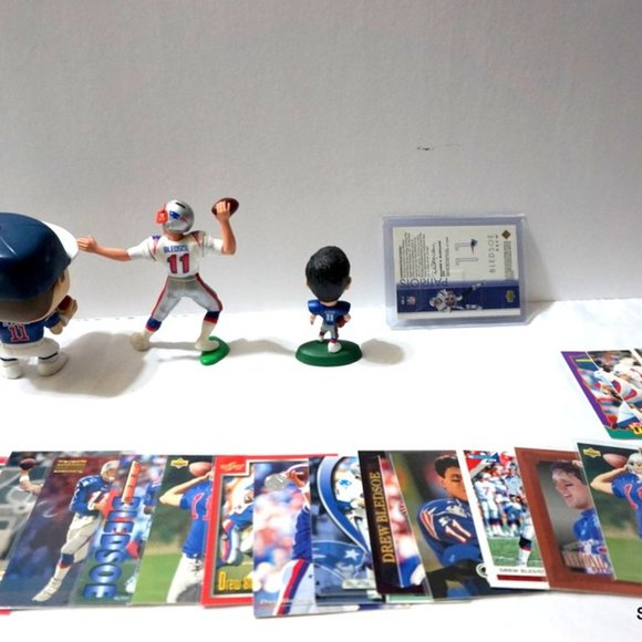 Drew Bledsoe Funk Pop SLU 100+ Card Lot w/ Game Used RCs Inserts  NM/MT - Picture 9 of 9